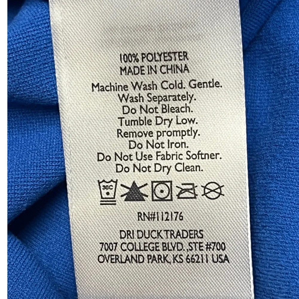 DRI DUCK Pullover Mens Small Blue Anti-Static UPF‎ 50+ Anti-Pill Quarter-Zip TKB